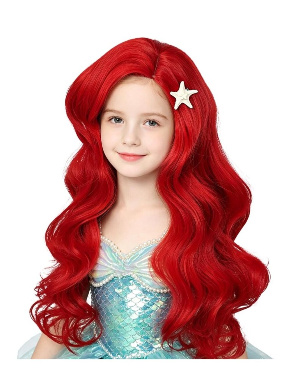 Women's Bright Red Heat Resistant Synthetic Fiber Long Straight Ombre Wigs
